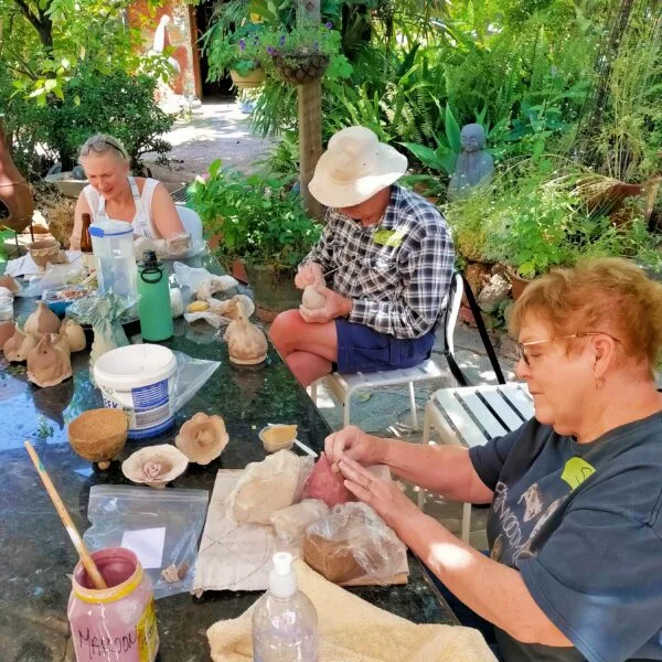 pottery in the garden